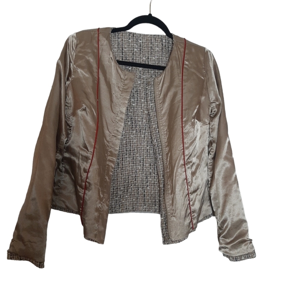 TALBOTS Tweed Jacket Zipper Front - Picture 7 of 10